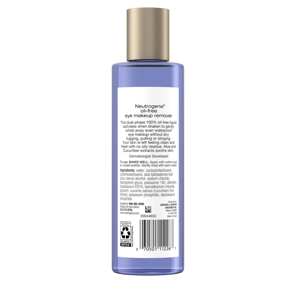 Neutrogena envase abierto con líquido suave, muestra la textura ligera