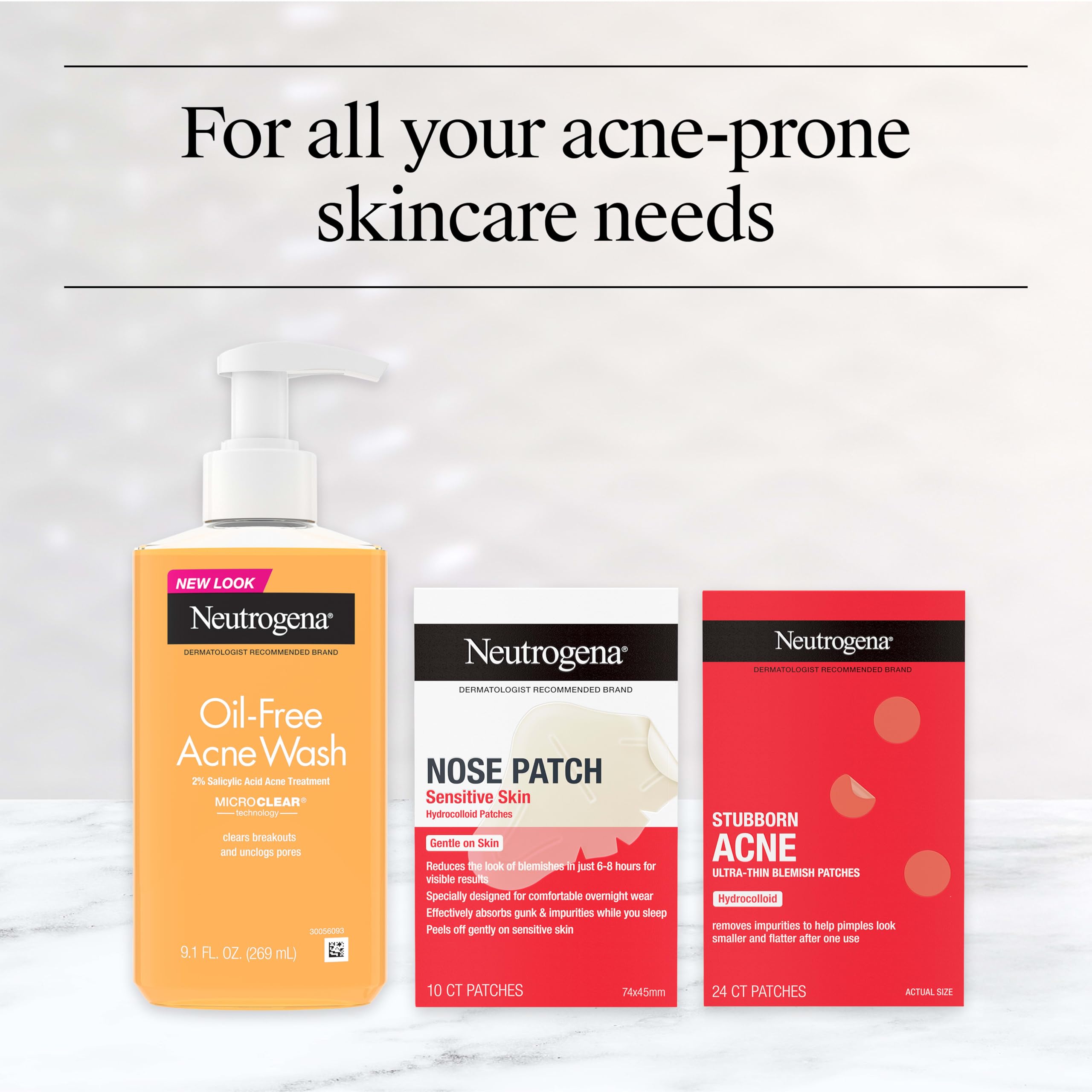 Neutrogena etiqueta con Micro-Clear e ingredientes, claridad sobre fórmula