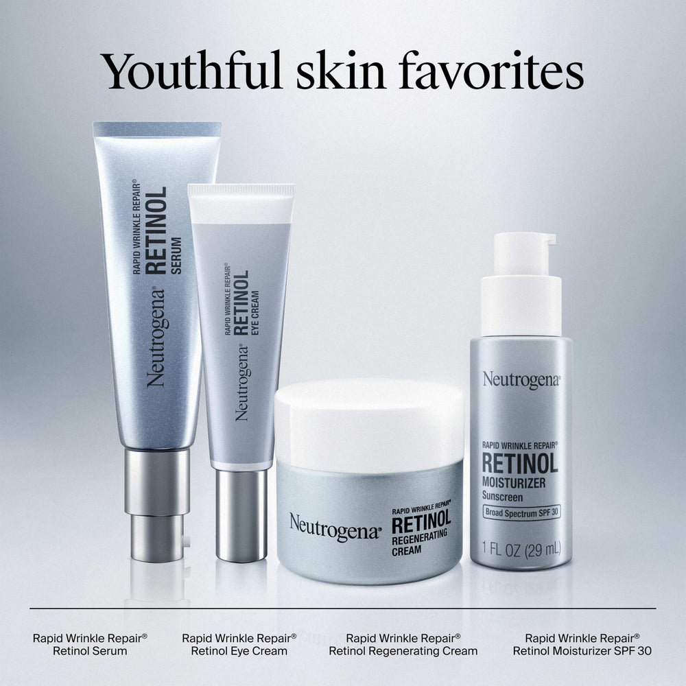 Neutrogena etiqueta con ingredientes clave retinol y vitamina C visibles