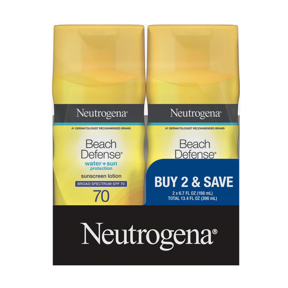 Neutrogena frente del empaque mostrando SPF 70 y beneficios