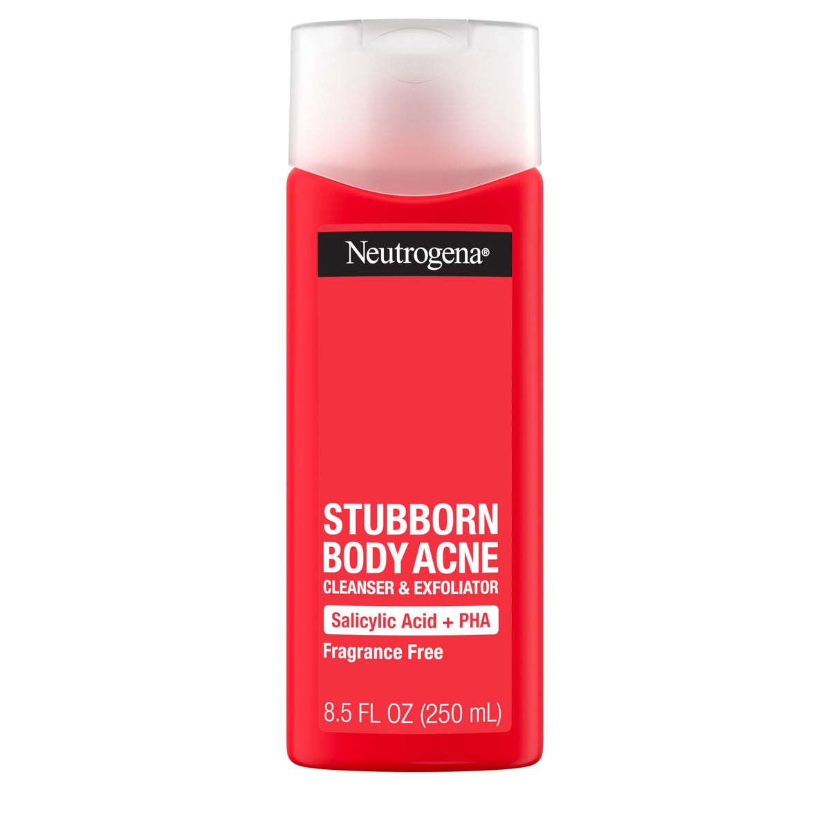 Neutrogena frasco frontal mostrando el diseño y uso práctico