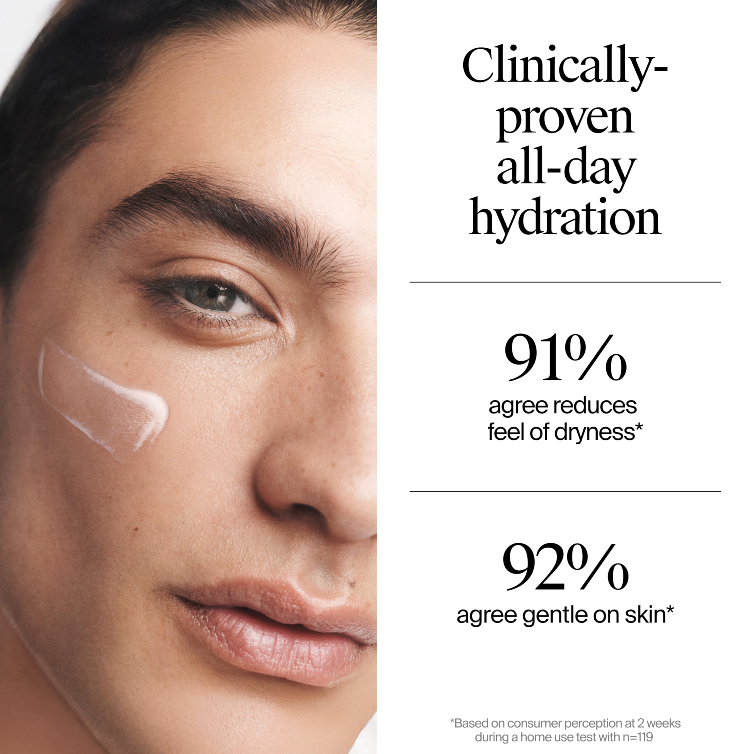 Neutrogena piel del rostro después de uso con aspecto hidratado