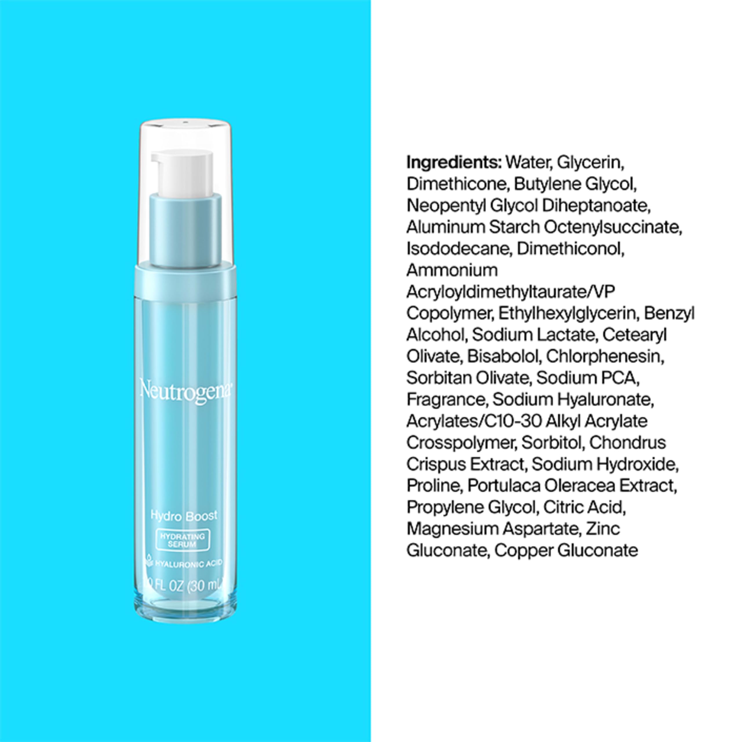 Neutrogena rutina matutina con Hydro Boost antes de la crema y el protector