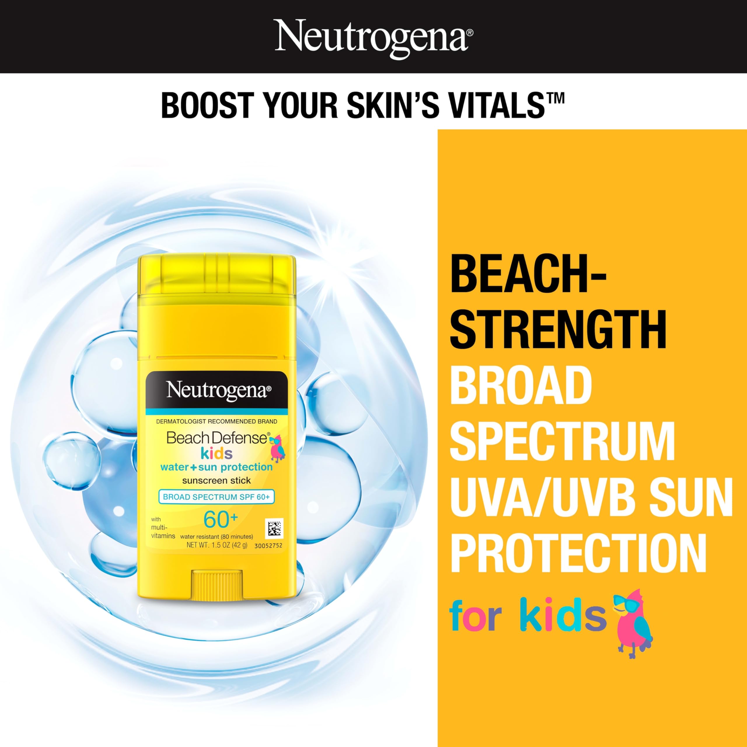 Neutrogena textura de la barra en primer plano, aplicación suave y sin residuos