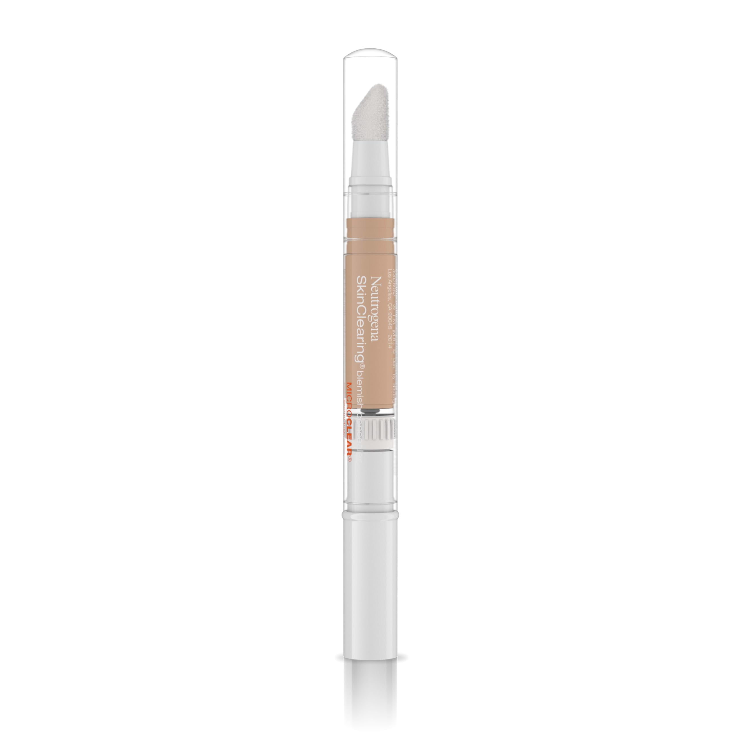 Neutrogena textura del tubo en primer plano, cobertura ligera y mezclable
