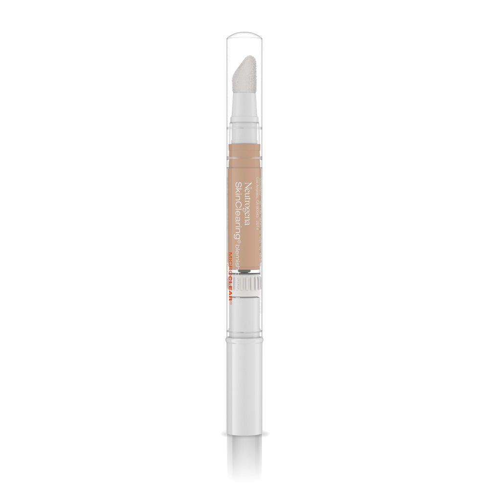 Neutrogena textura del tubo en primer plano, cobertura ligera y mezclable