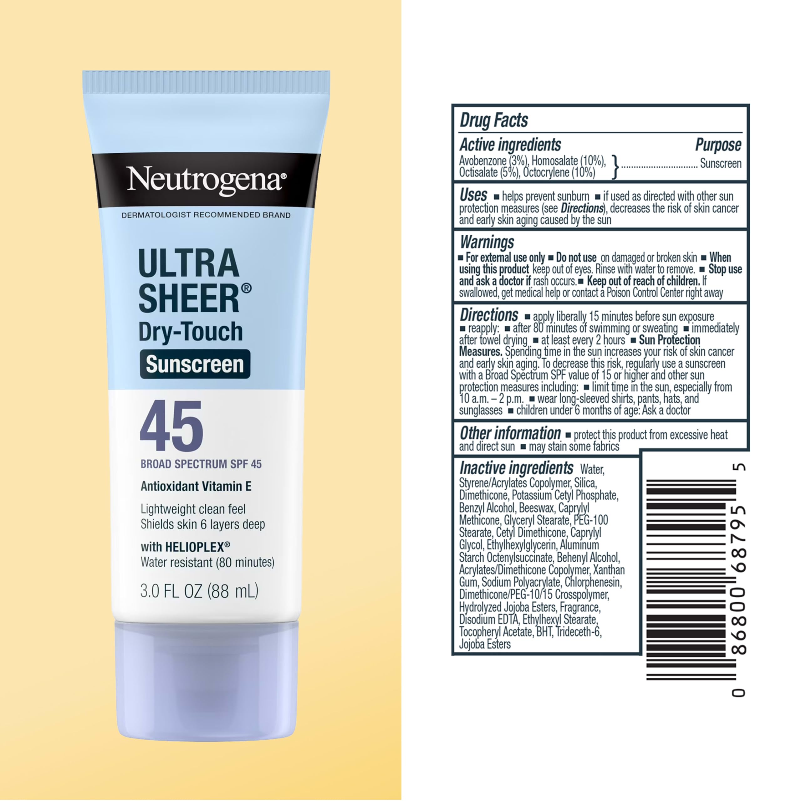Neutrogena enfoque en vitamina E y formulación, ofrece cuidado antioxidante
