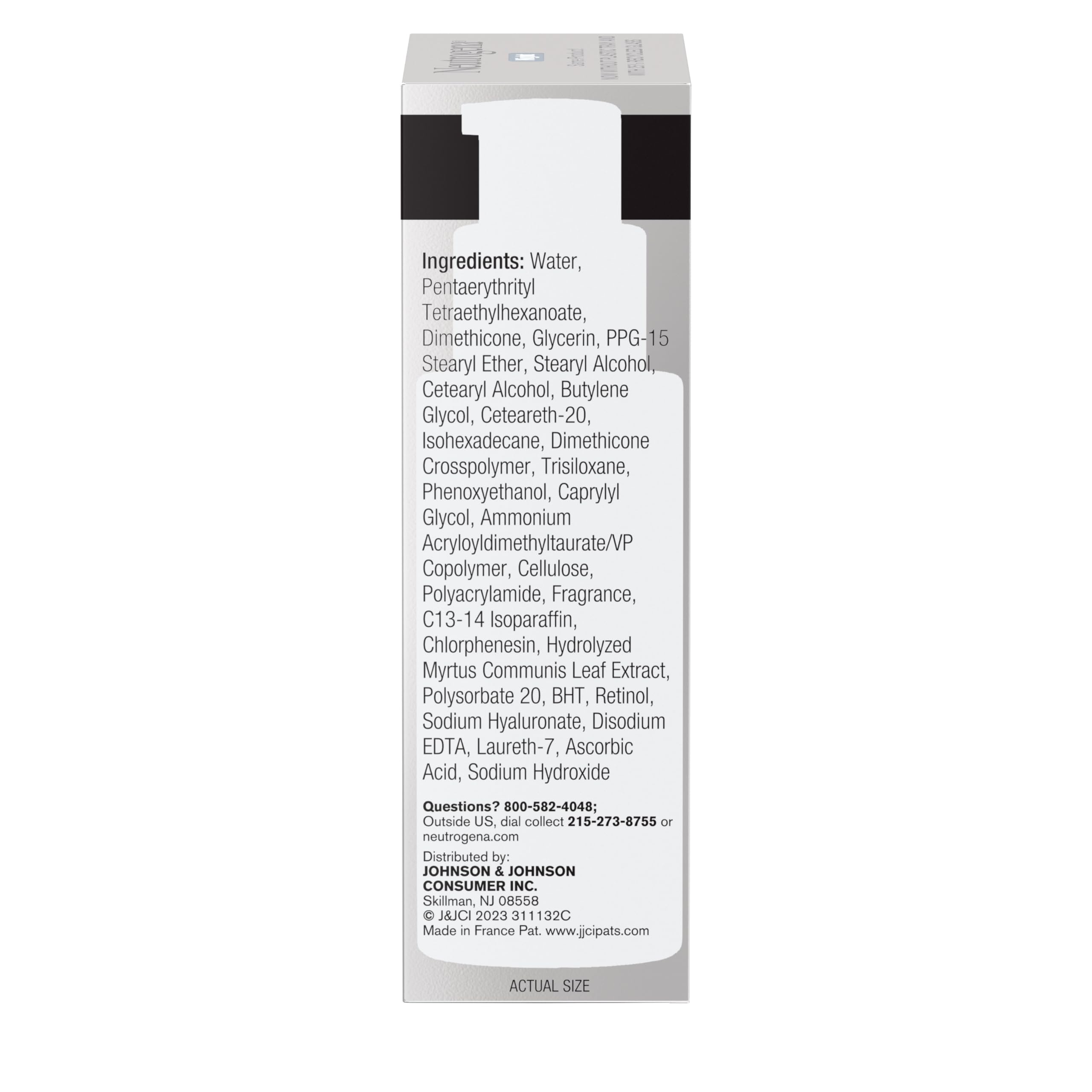 Neutrogena aplicación en cuello y rostro para suavizar líneas finas