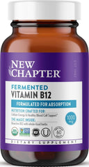 New Chapter botella frontal mostrando nombre y dosis, beneficio claridad informativa