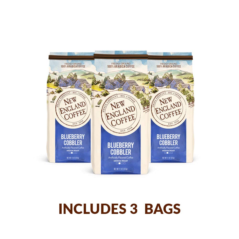 New England Coffee heritage label emphasizing small-batch roast and tradition