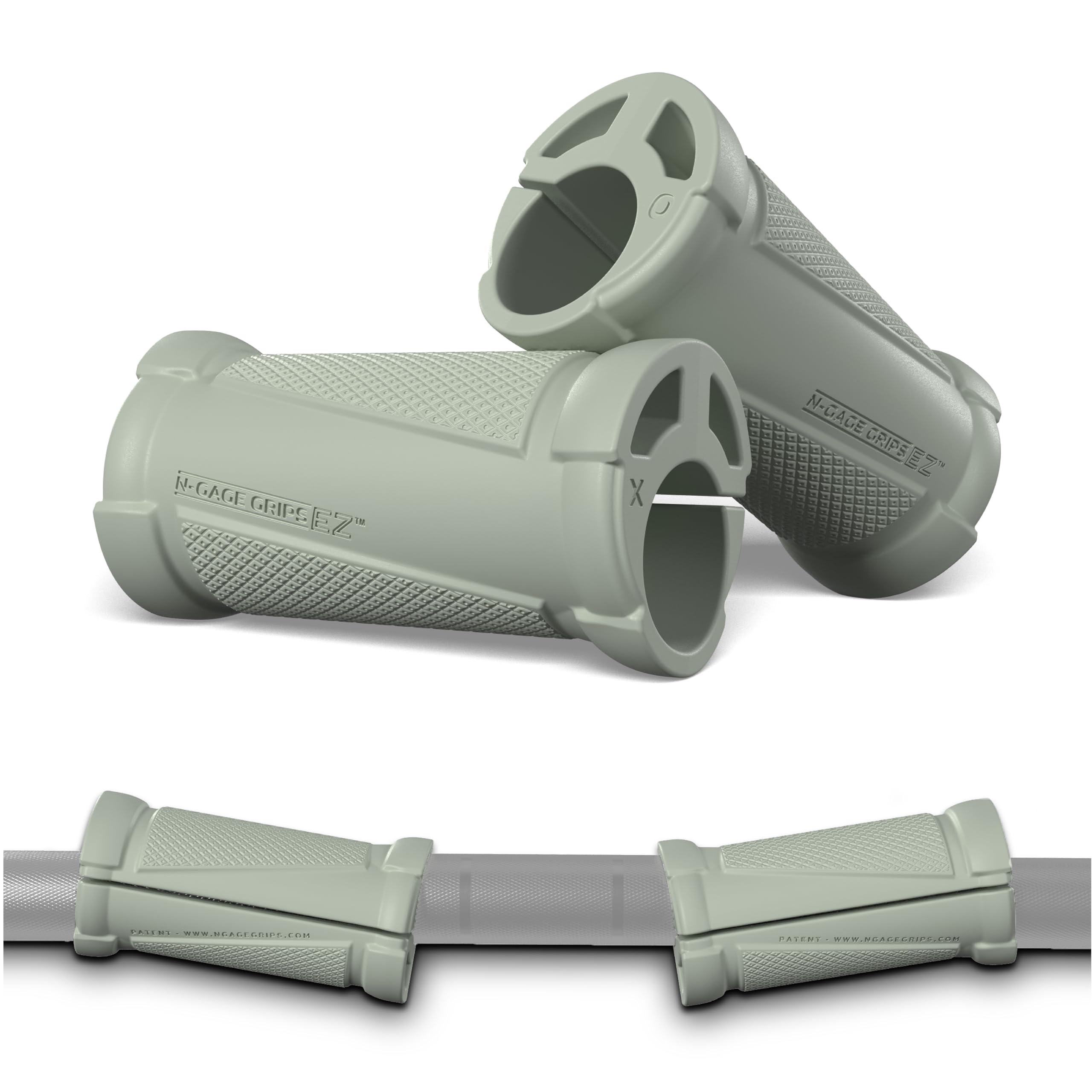 New Growth N-Gage Grips EZ vista frontal mostrando diseño ergonómico y agarre