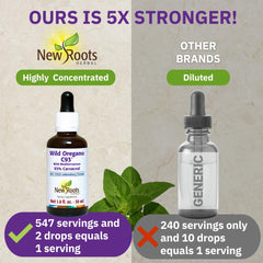 NEW ROOTS HERBAL gota de aceite en cuenco mostrando textura concentrada