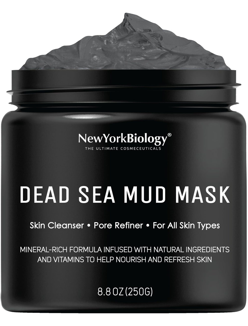 New York Biology envase frontal de la mascarilla barro Mar Muerto, limpieza profunda