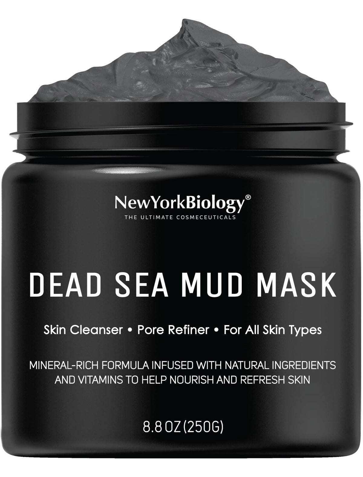 New York Biology envase frontal de la mascarilla barro Mar Muerto, limpieza profunda