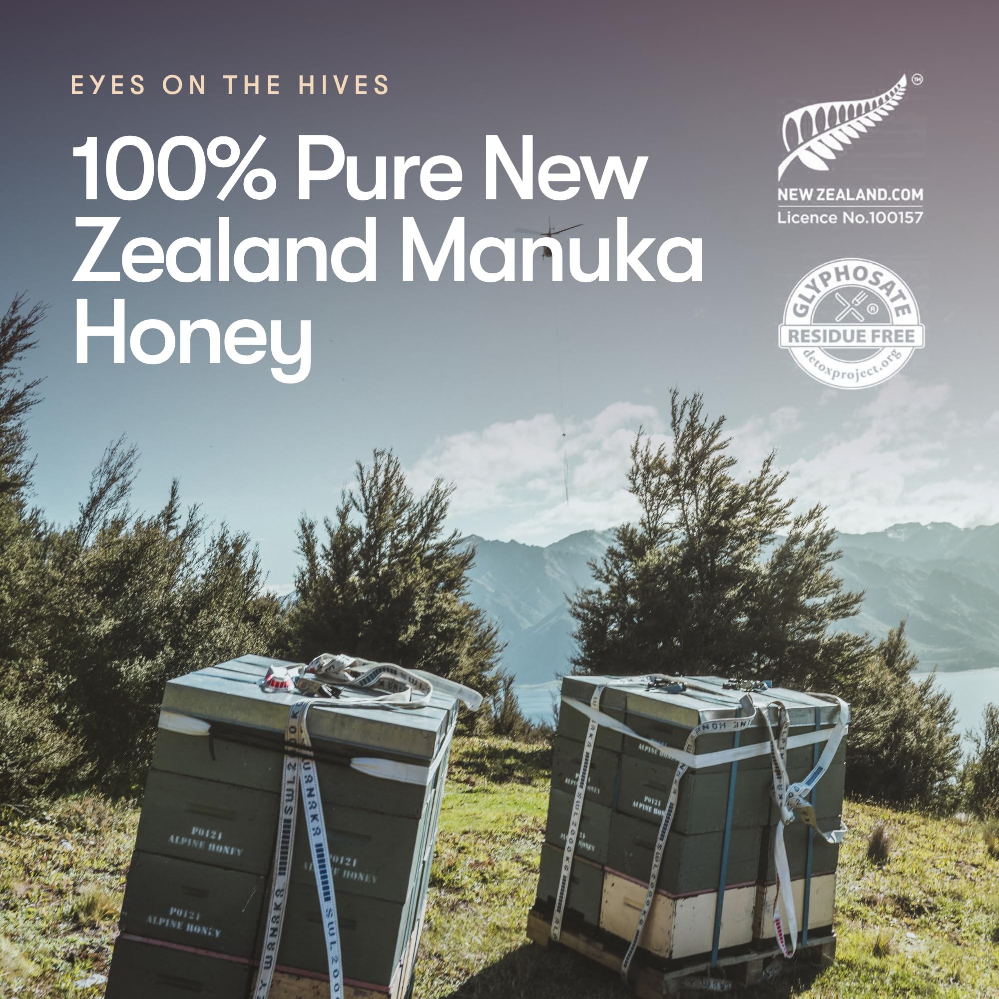 New Zealand Honey Co frasco en bolso de gimnasio ideal para consumo diario