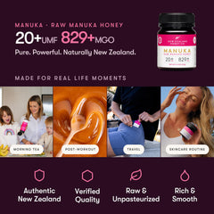 New Zealand Honey Co etiqueta UMF certificada destacando verificación independiente