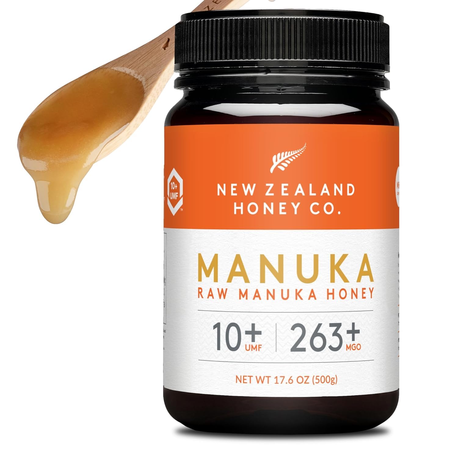 New Zealand Honey Co frasco frontal 500 g mostrando etiqueta y tamaño