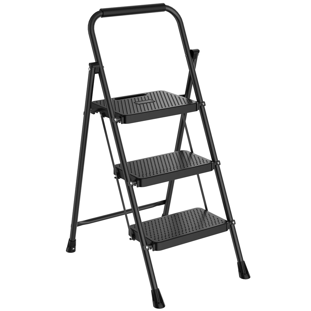 NEWBULIG escalera plegable vista frontal, soporte estable