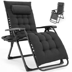 NEWBULIG front view of zero gravity chair showing sturdy frame and ergonomic design