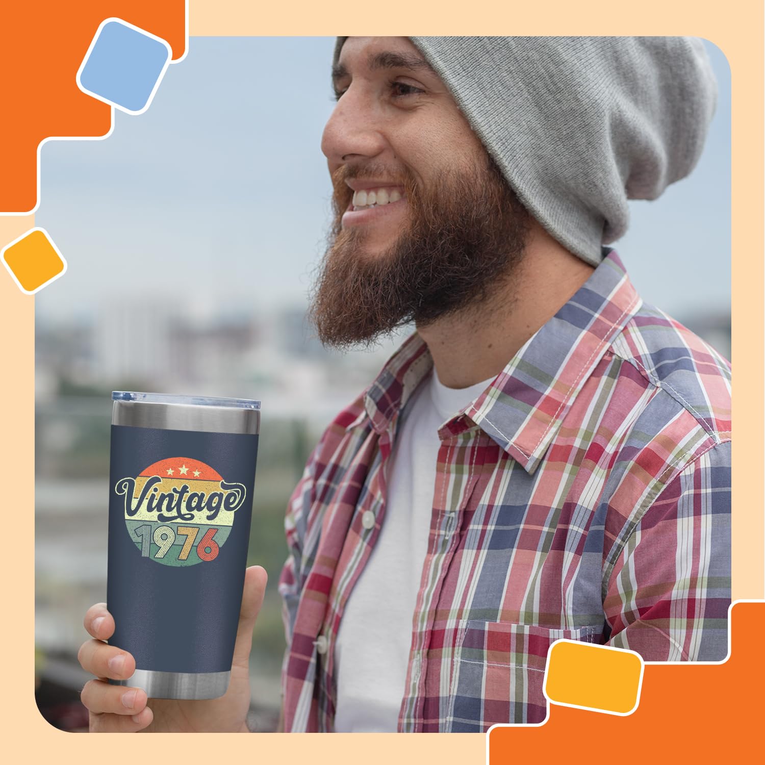 NewEleven vaso sobre mantel en picnic, perfecto para salidas y aventuras