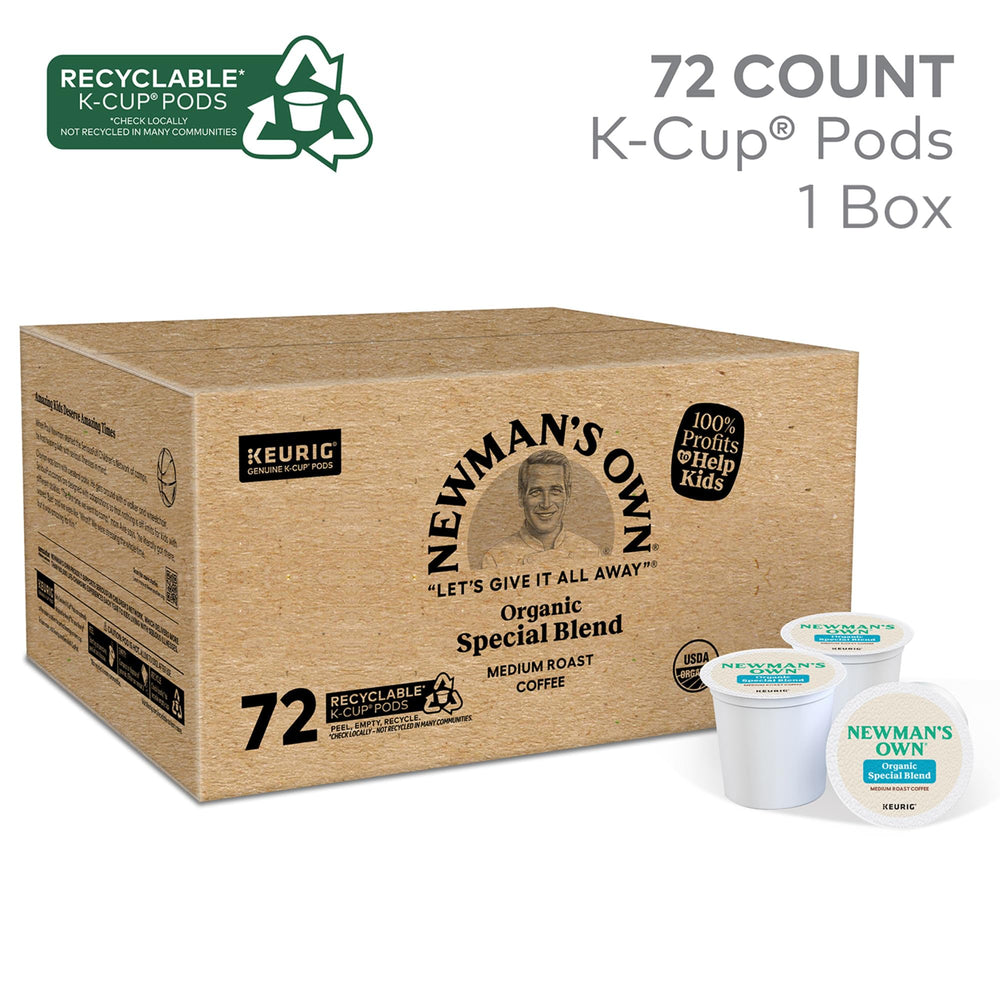 Newman's Own cápsula K-Cup en mano lista para usar, comodidad diaria