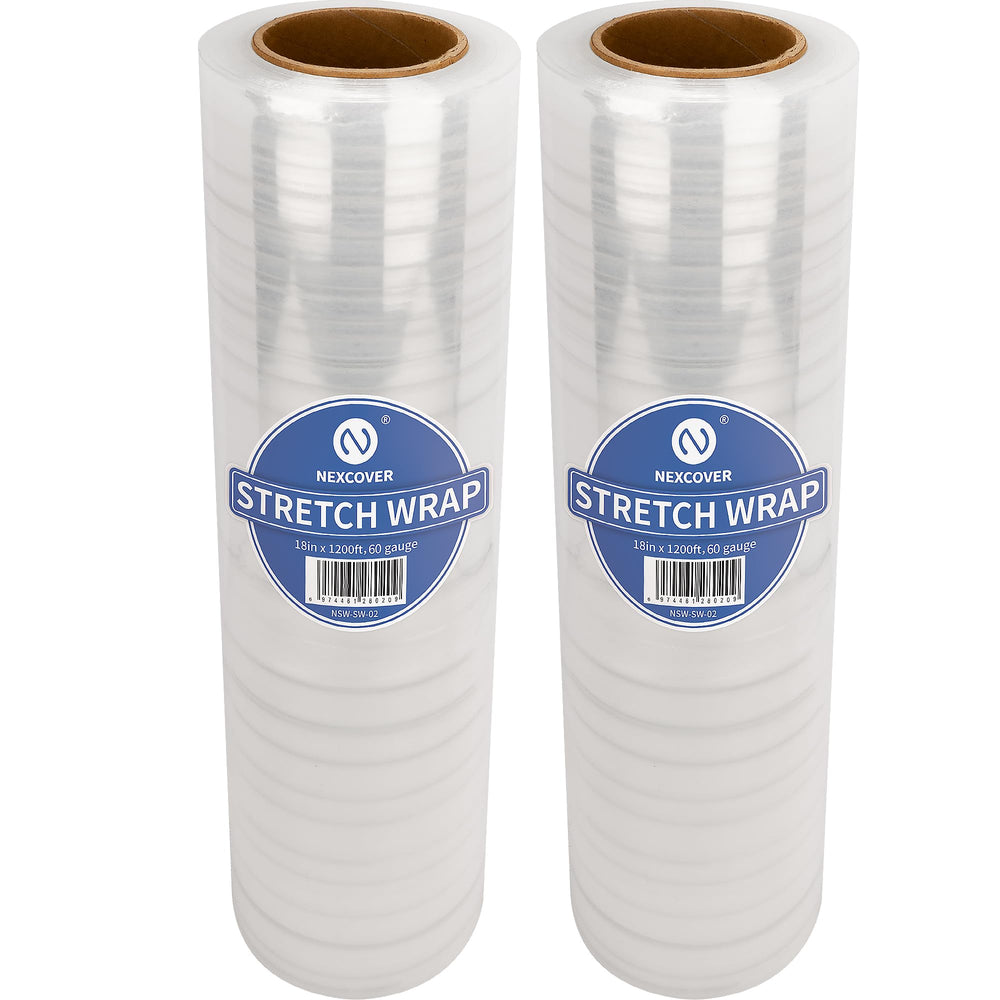NEXCOVER rollo frontal mostrando ancho y longitud, garantiza embalaje seguro