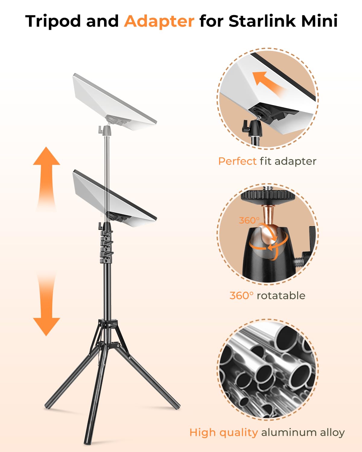 Nexiview adaptador snap-on compatible con Starlink Mini para conexión segura