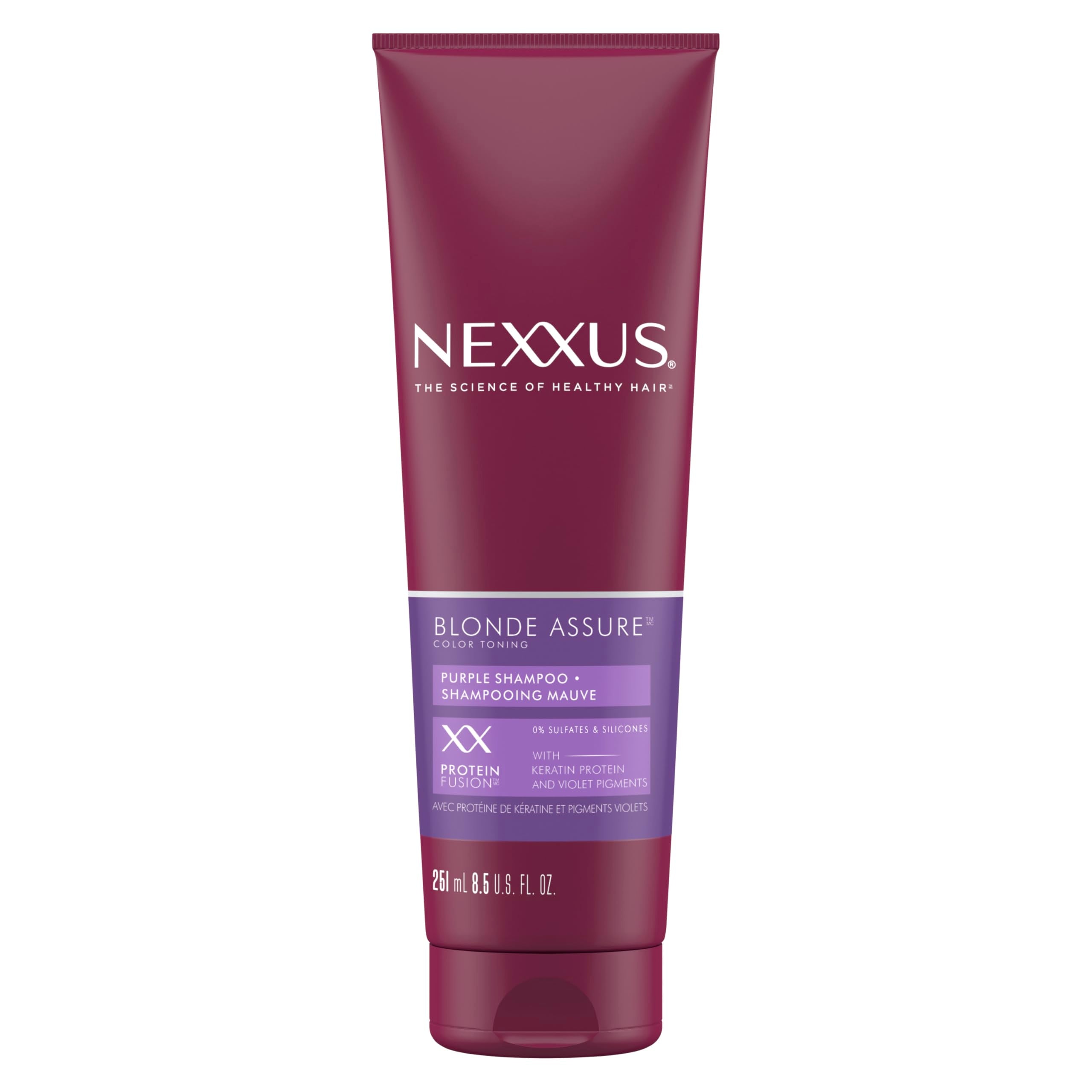 Nexxus botella frontal mostrando fórmula profesional y beneficio neutralizante
