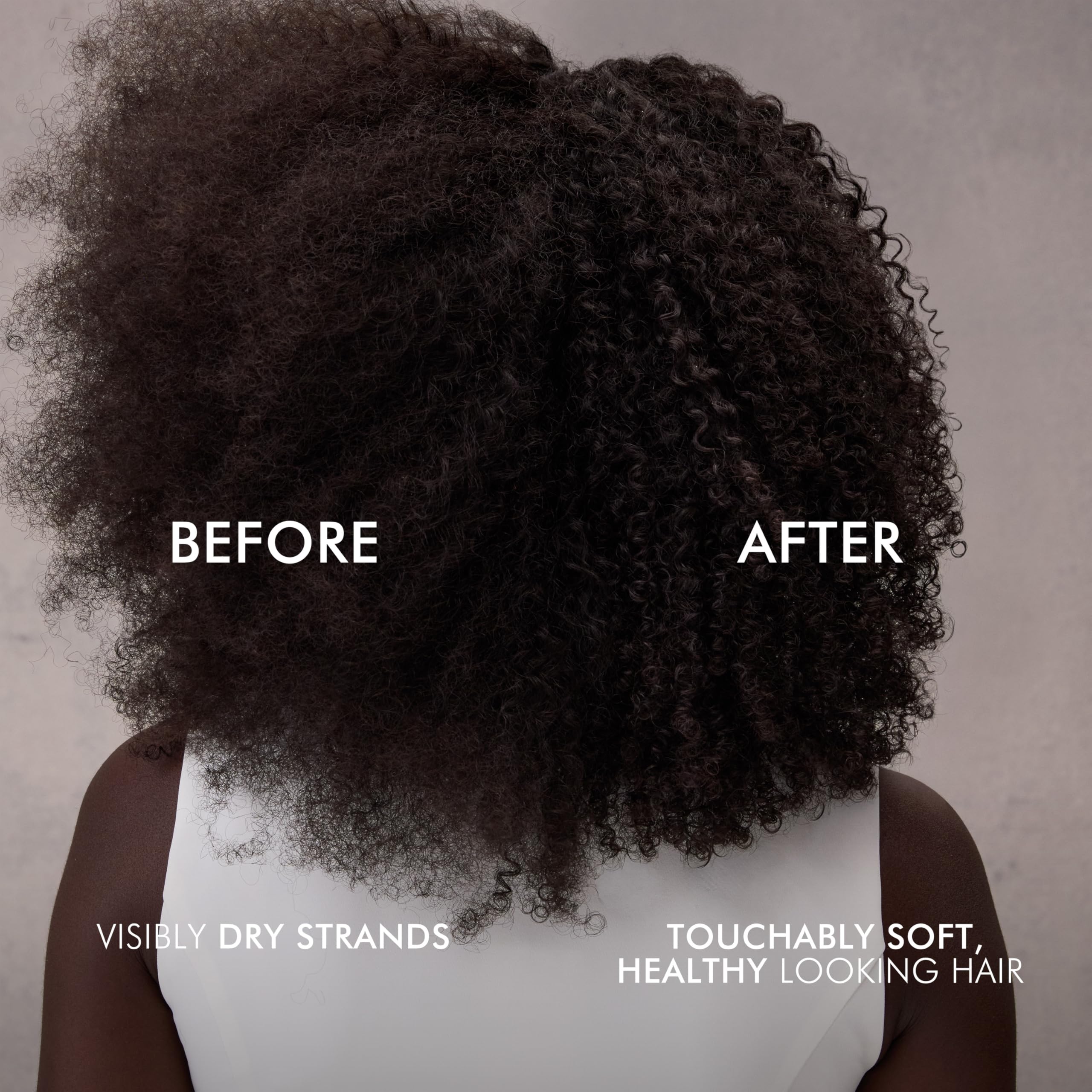 Nexxus antes y después en cabello mostrando mayor suavidad y manejo