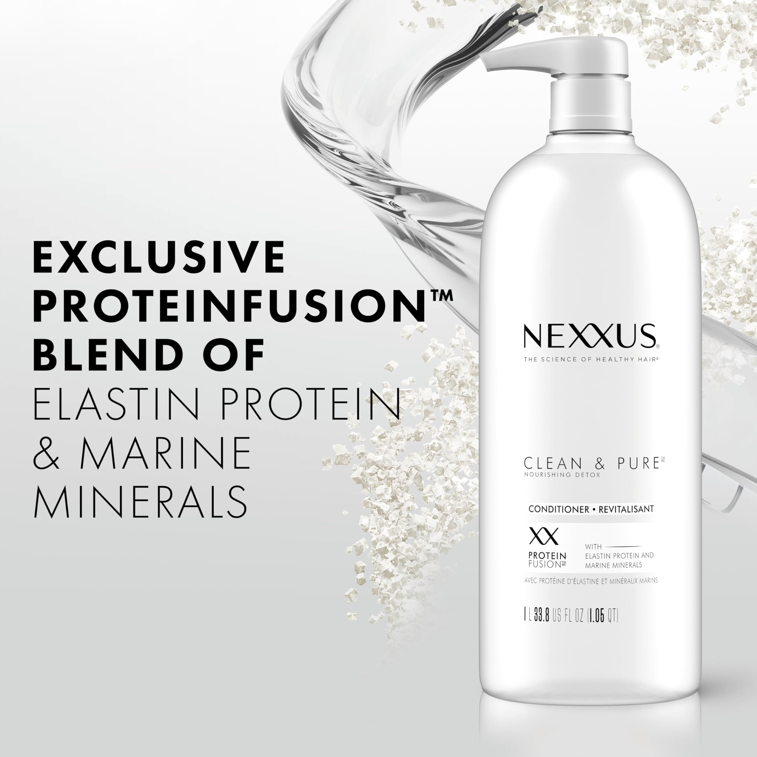 Nexxus detalle de etiqueta con ProteinFusion y beneficios visibles