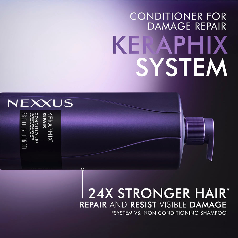 Nexxus cabello húmedo tras uso con brillo visible y mayor suavidad