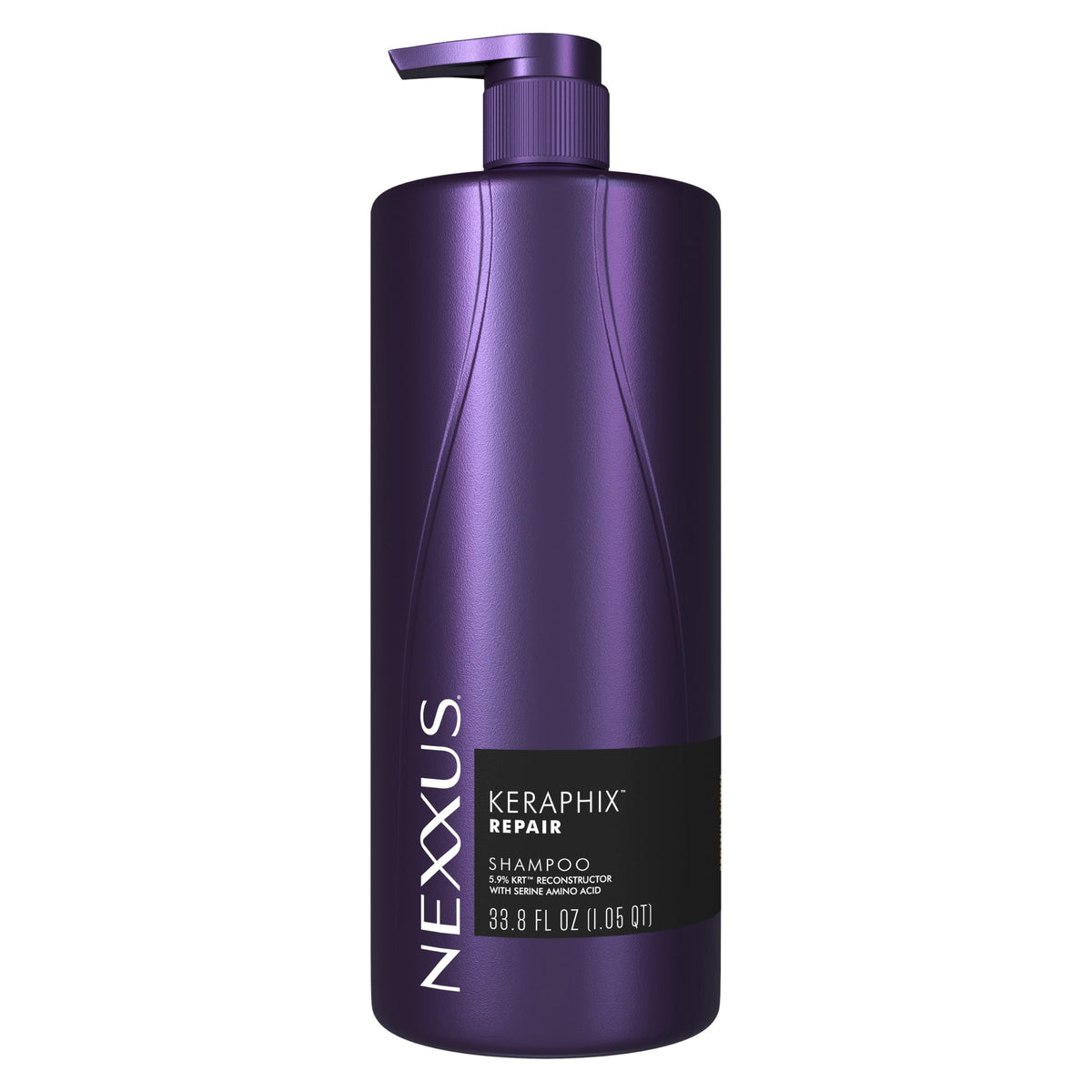 Nexxus KERAPHIX frente del envase mostrando tamaño profesional y confianza
