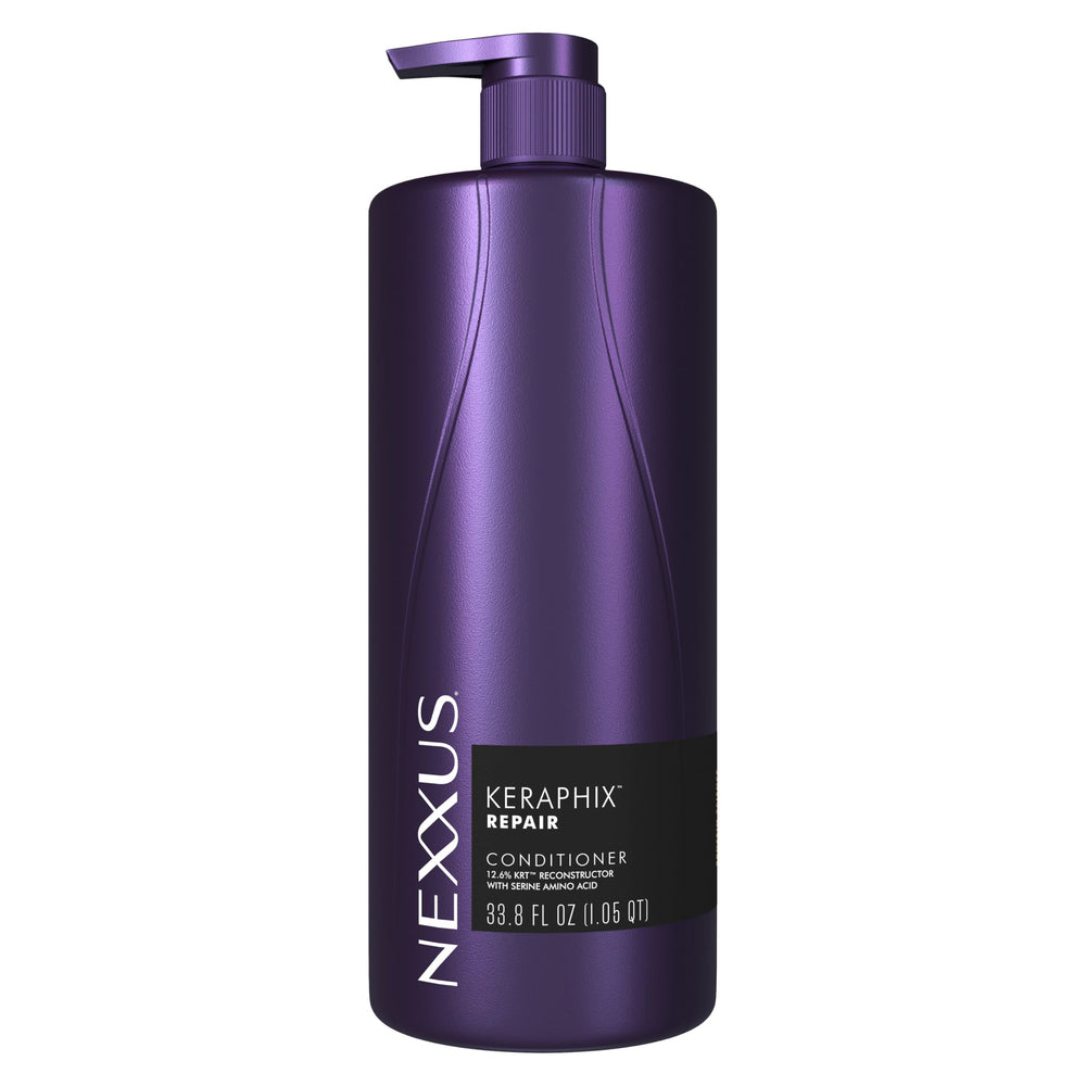 Nexxus frasco frente del envase mostrando tamaño profesional y beneficio reconstituyente