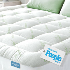 Niagara Sleep Solution frente del embalaje full xl, comodidad y envío compacto