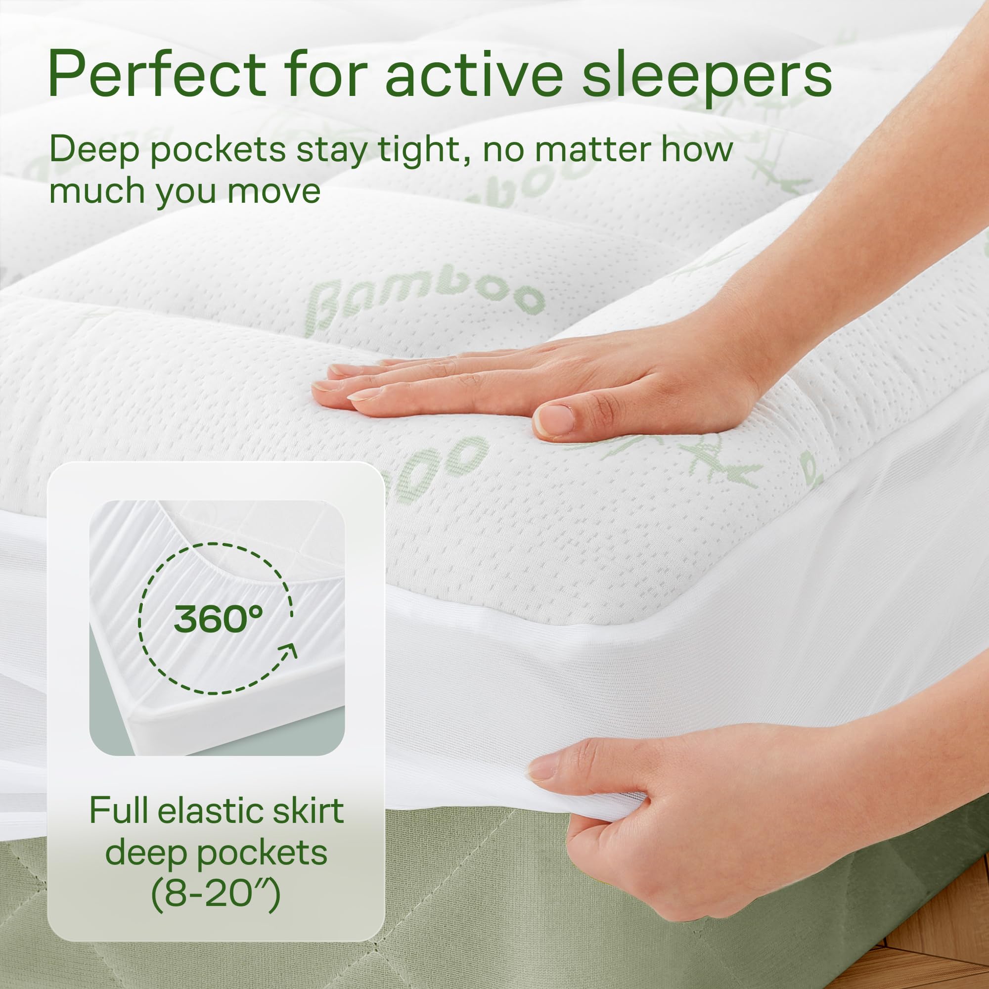 Niagara Sleep Solution comparativa de tamaño Full XL, visión clara de dimensiones