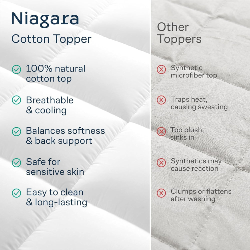 Niagara Sleep Solution ambiente de dormitorio que transmite sensación tipo hotel