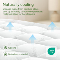 Niagara Sleep Solution topper colocado en cama twin demostrando aspecto mullido