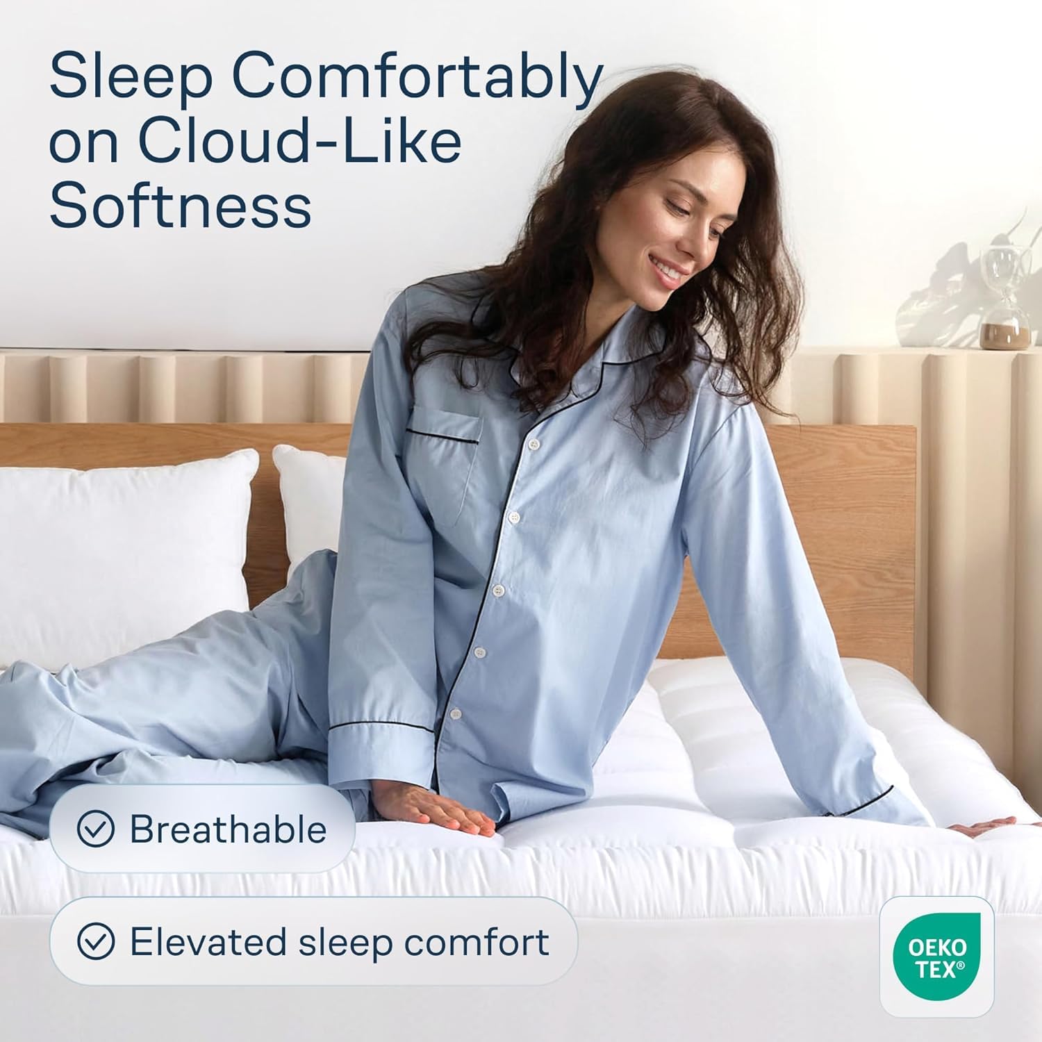 Niagara Sleep Solution detalle de textura de algodón para frescura y suavidad