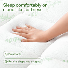 Niagara Sleep Solution detalle de textura rayón de bambú, suavidad y absorción