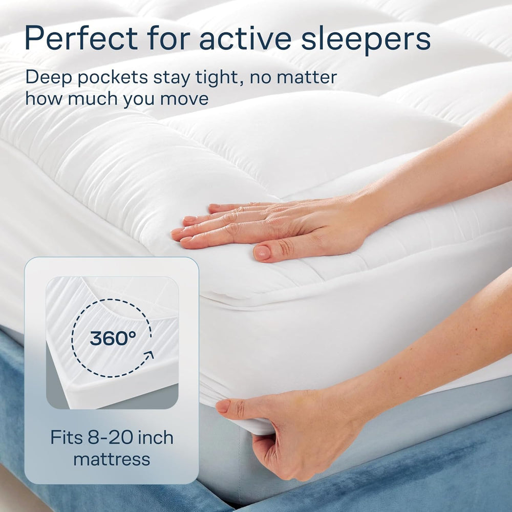 Niagara Sleep Solution topper comparado con colchón para visualizar grosor