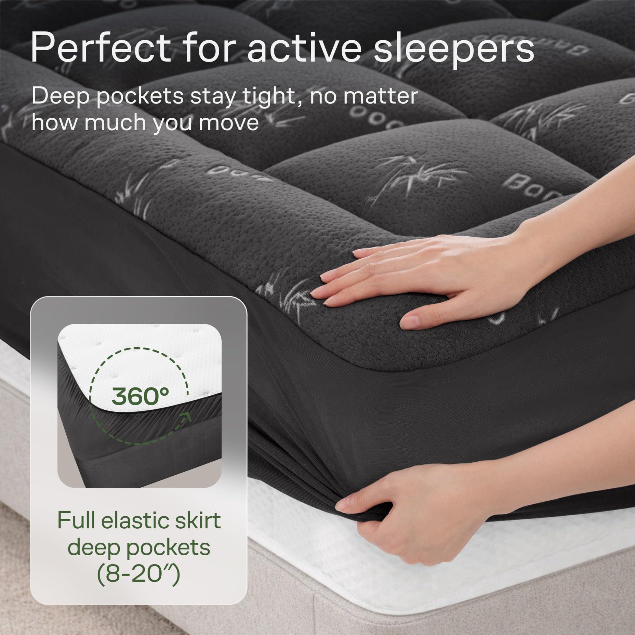 Niagara Sleep Solution topper comprimido y luego expandido para comparar recuperación del volumen