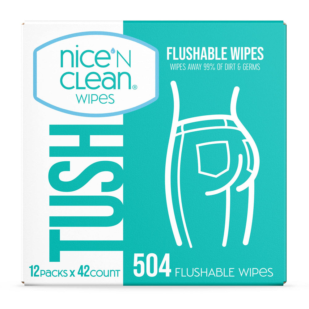 Nice 'N Clean paquete frontal mostrando diseño y cantidad, conveniencia inmediata