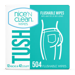 Nice 'N Clean paquete frontal mostrando diseño y cantidad, conveniencia inmediata