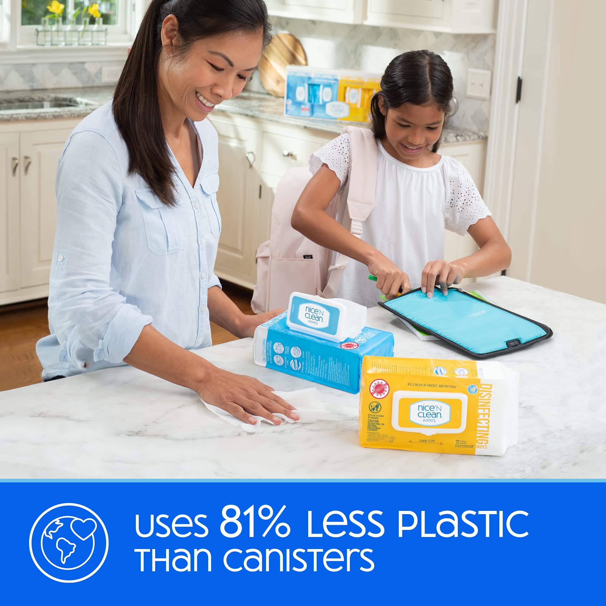 Nice 'N Clean etiqueta con instrucciones e ingredientes para uso seguro