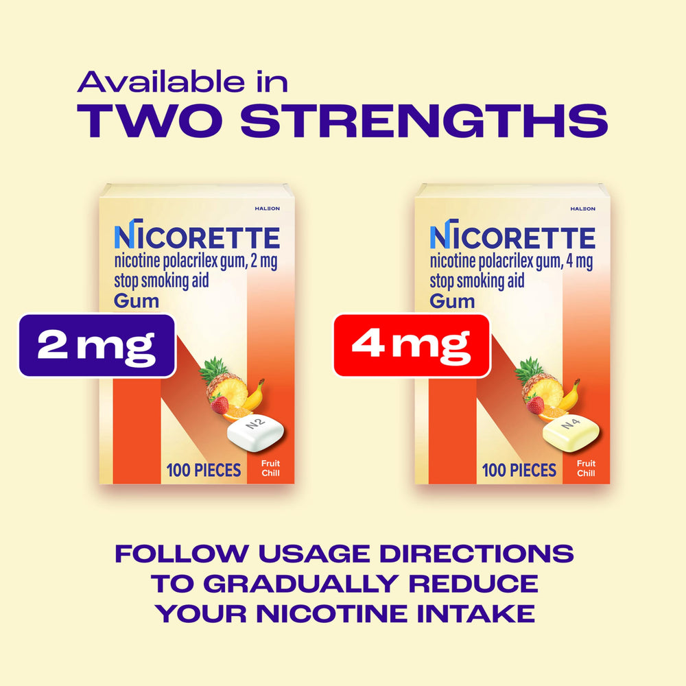 Nicorette chicle distribución de 200 piezas mostrando abundante suministro