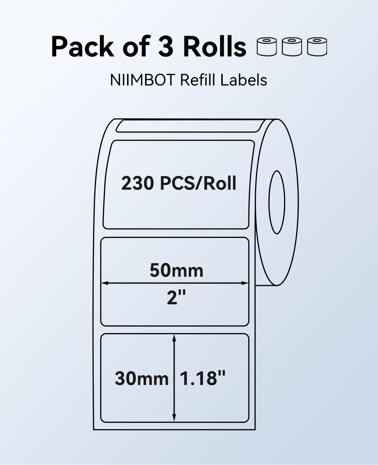 NIIMBOT primer plano de textura del papel térmico y bordes resistentes