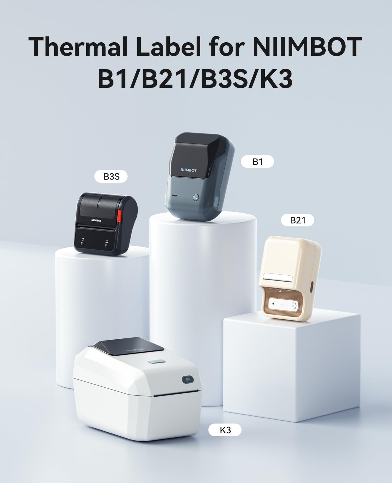 NIIMBOT rollos listos para insertar en impresora compatible