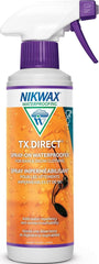 Nikwax TX.Direct frente del envase mostrando 300 ml y uso práctico