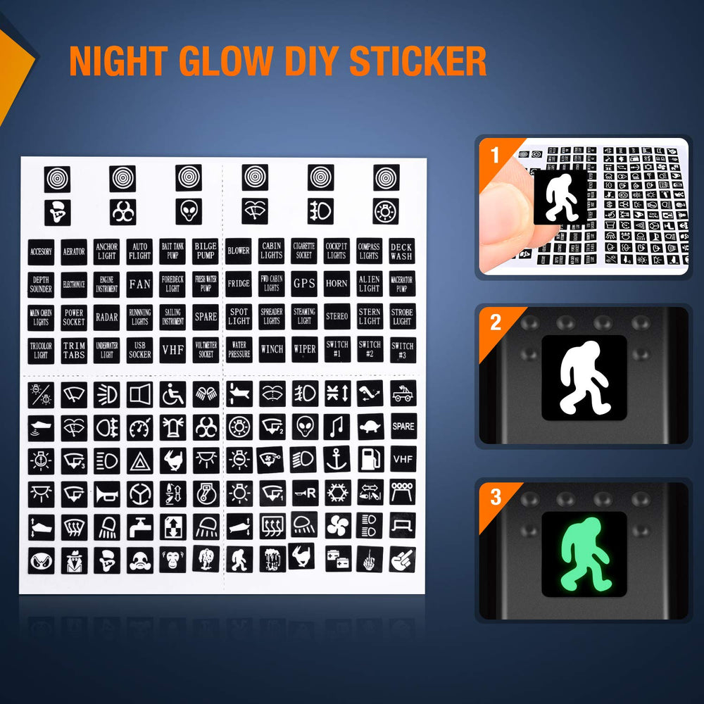 Nilight adhesivos DIY y nocturno para identificar controles fácilmente