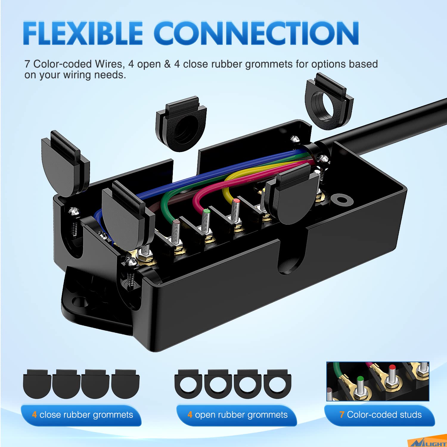 Nilight cable 8ft flexible y resistente para evitar tirones